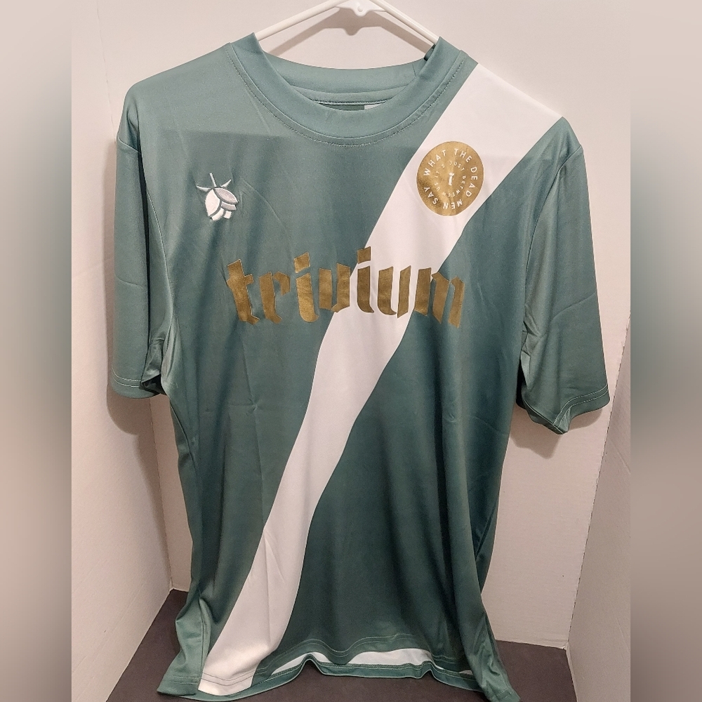 Trivium Dead 9 Soccer Jersey Football Futbol Mens Size Large Metalcore Green L